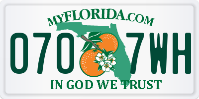 FL license plate 0707WH