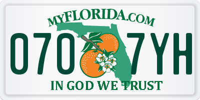 FL license plate 0707YH