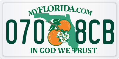 FL license plate 0708CB