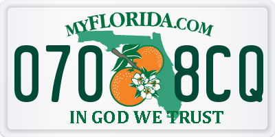 FL license plate 0708CQ