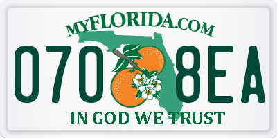 FL license plate 0708EA