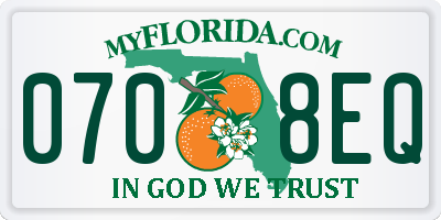 FL license plate 0708EQ
