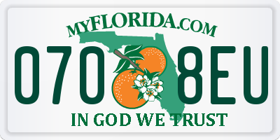 FL license plate 0708EU