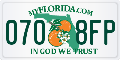 FL license plate 0708FP