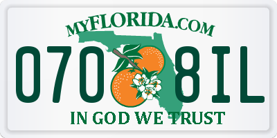 FL license plate 0708IL