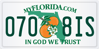 FL license plate 0708IS