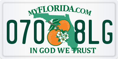 FL license plate 0708LG