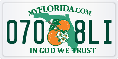 FL license plate 0708LI