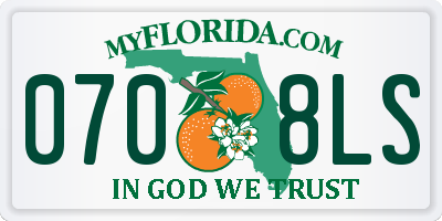 FL license plate 0708LS
