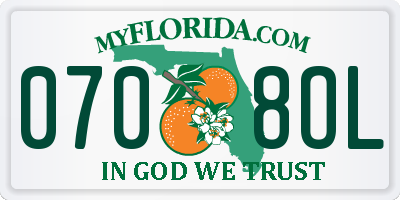 FL license plate 0708OL