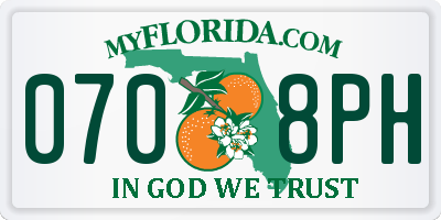 FL license plate 0708PH