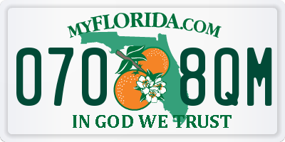 FL license plate 0708QM
