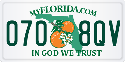 FL license plate 0708QV