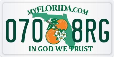 FL license plate 0708RG