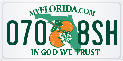 FL license plate 0708SH