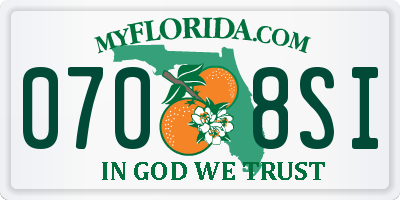 FL license plate 0708SI