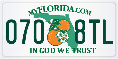 FL license plate 0708TL