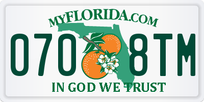 FL license plate 0708TM