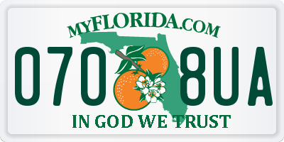 FL license plate 0708UA