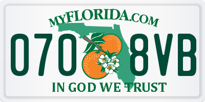FL license plate 0708VB