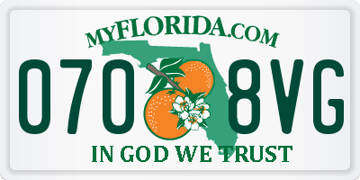 FL license plate 0708VG