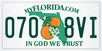 FL license plate 0708VI
