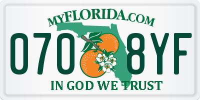 FL license plate 0708YF