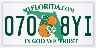FL license plate 0708YI