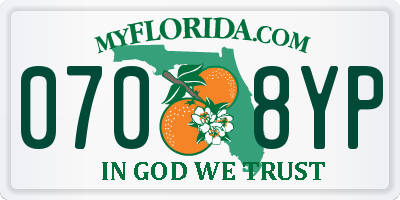 FL license plate 0708YP