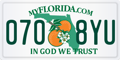FL license plate 0708YU