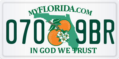 FL license plate 0709BR