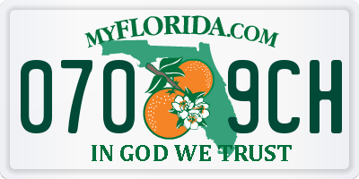 FL license plate 0709CH