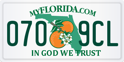 FL license plate 0709CL