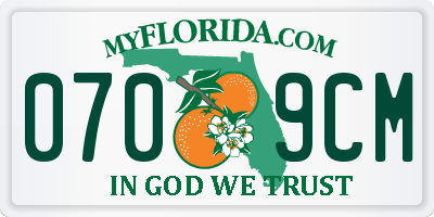 FL license plate 0709CM