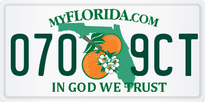 FL license plate 0709CT