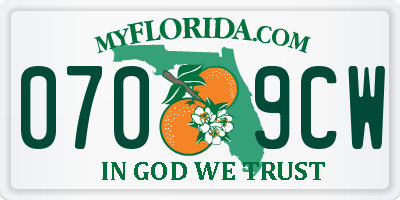 FL license plate 0709CW