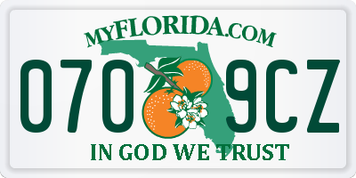 FL license plate 0709CZ