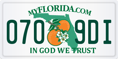 FL license plate 0709DI