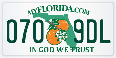 FL license plate 0709DL