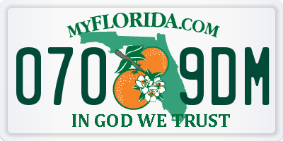 FL license plate 0709DM