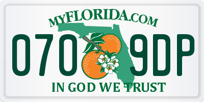 FL license plate 0709DP
