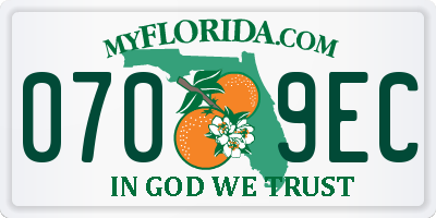 FL license plate 0709EC