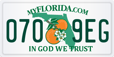 FL license plate 0709EG