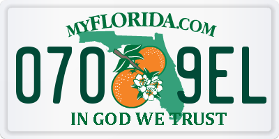 FL license plate 0709EL