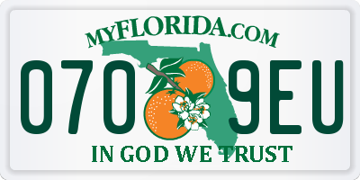 FL license plate 0709EU
