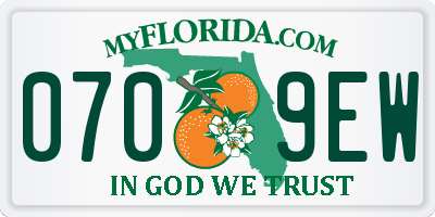 FL license plate 0709EW