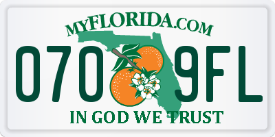 FL license plate 0709FL
