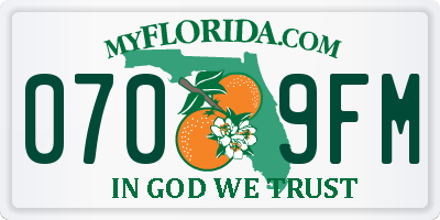 FL license plate 0709FM