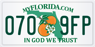 FL license plate 0709FP