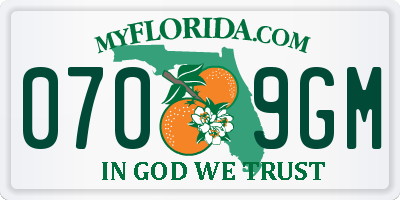FL license plate 0709GM